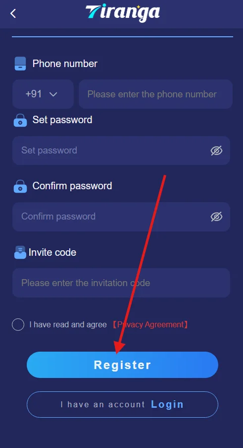 click register button